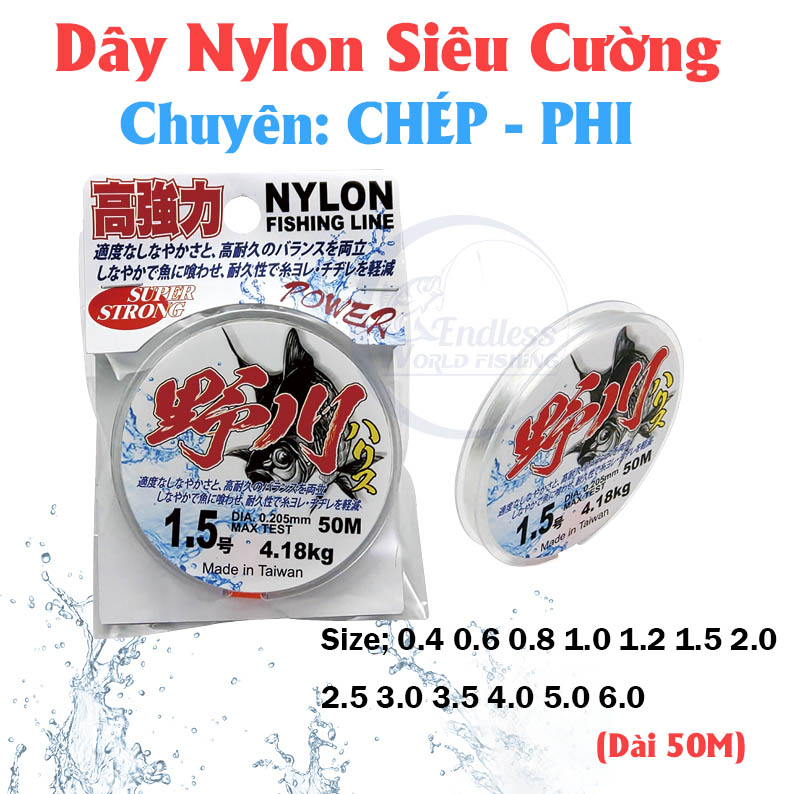 DÂY THẺO NYLONG  NHẬT BẢN (SIÊU CƯỜNG) 50M