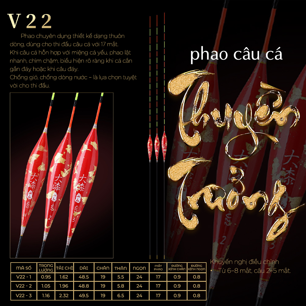 Phao Sơn Mài Mạ Vàng - Mã V22