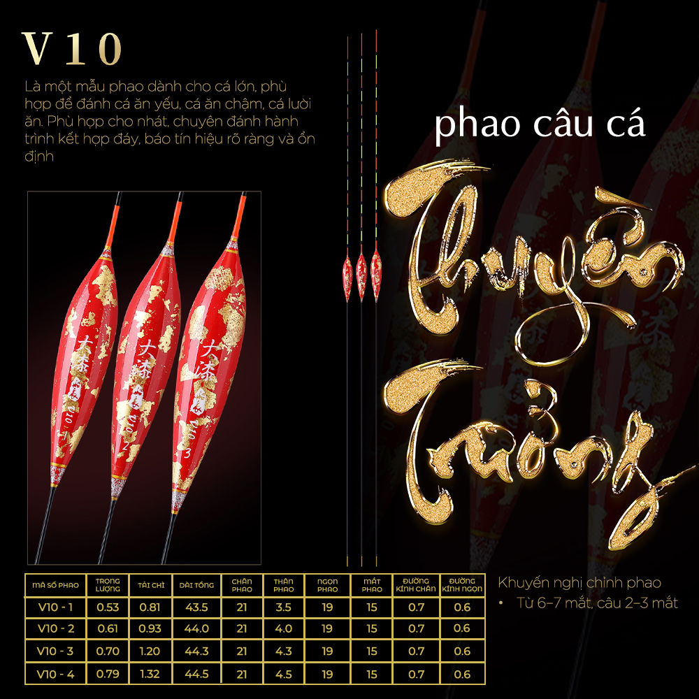 Phao Sơn Mài Mạ Vàng - Mã V10