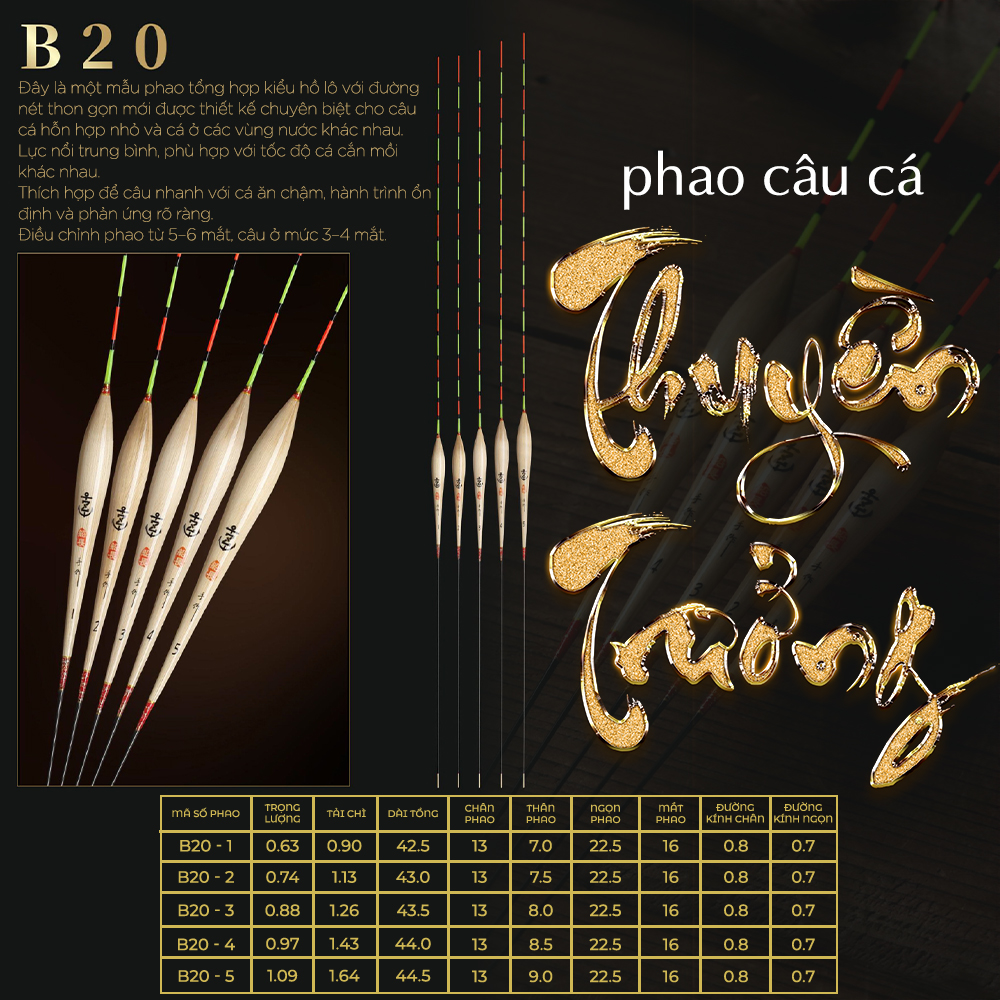 Phao cỏ Thuyền Trưởng - Mã B20